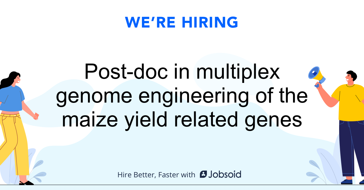 Post-doc in multiplex genome engineering of the maize yield related genes