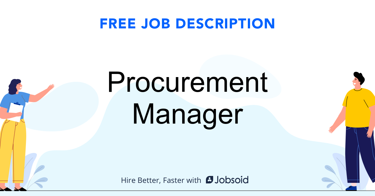 Procurement Manager Job Description Jobsoid