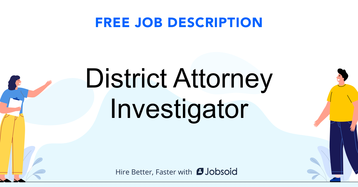 District Attorney Investigator Job Description - Image