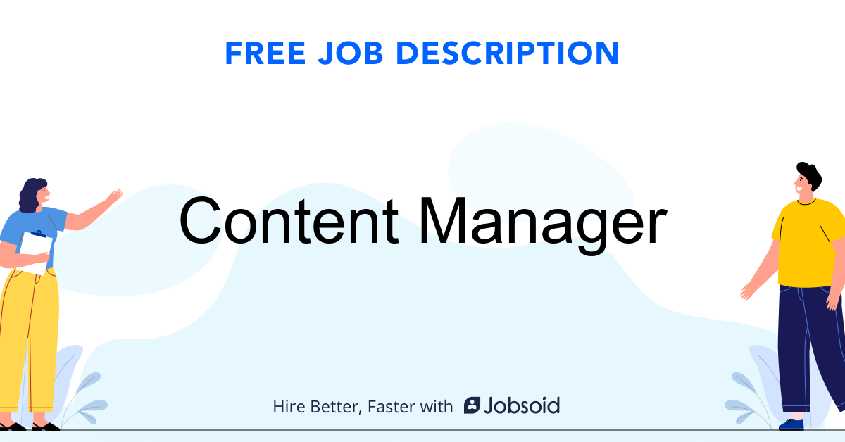 Content Manager Job Description - Image