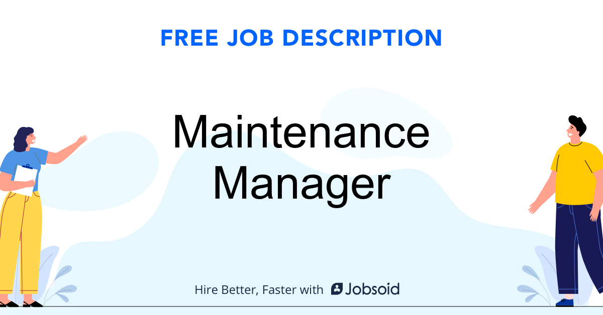 Maintenance Manager Job Description - Image